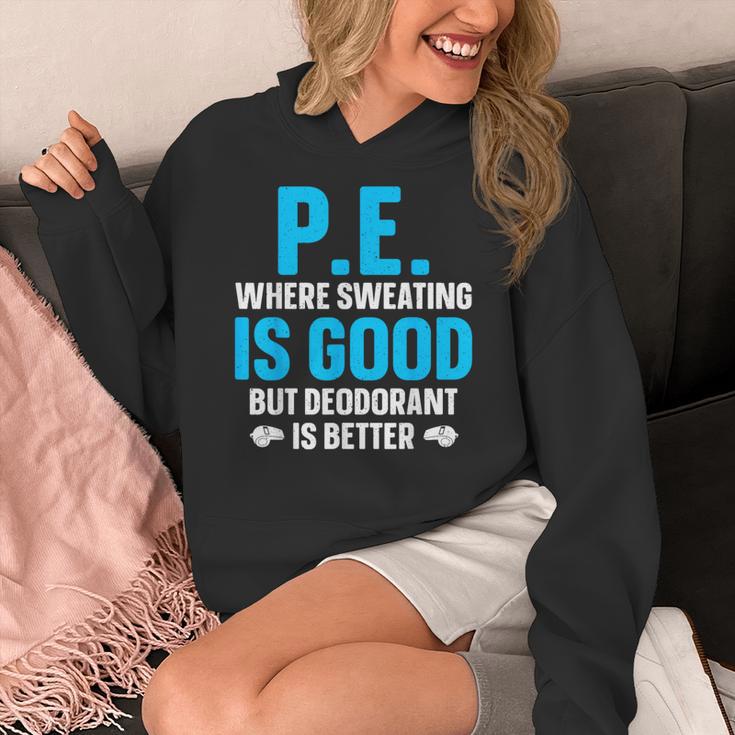 PE Teacher Art For Men Women Gym Teacher Appreciation Women's Hoodie, Pe Teacher Gifts, funny design