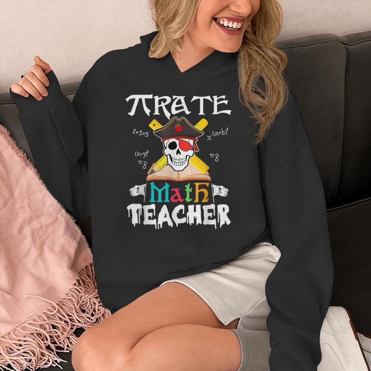 Pirate Math Teacher Skull Pirate Halloween Costume Women's Hoodie, funny design