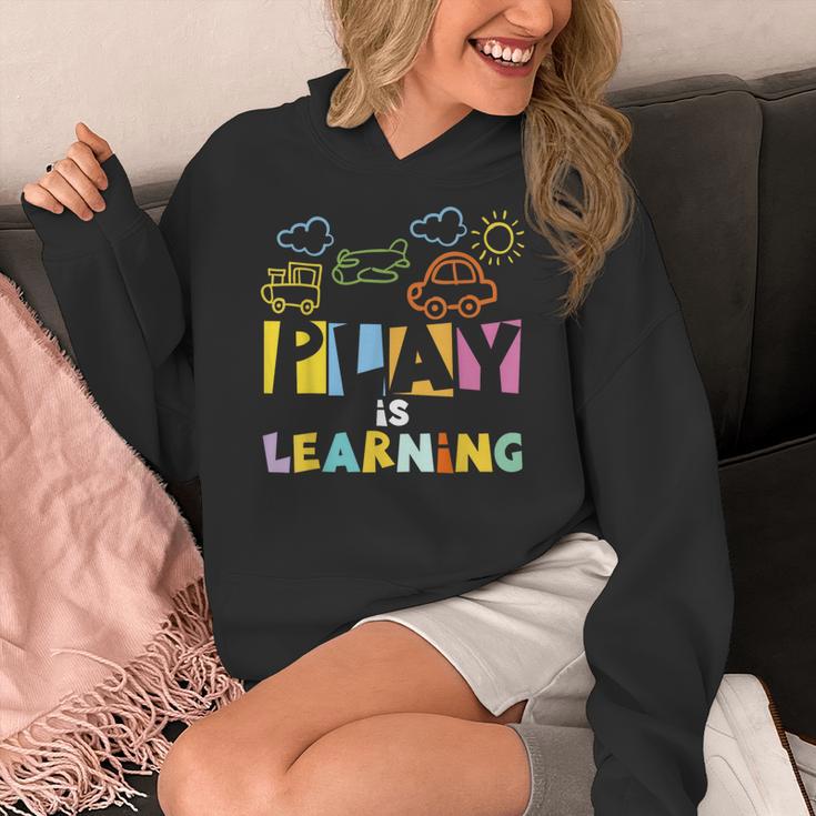 Play Is Learning Design T Designs For Teachers Preschool Women's Hoodie, funny design Play Is Learning Design T Designs For Teachers Preschool Women's Hoodie, funny design