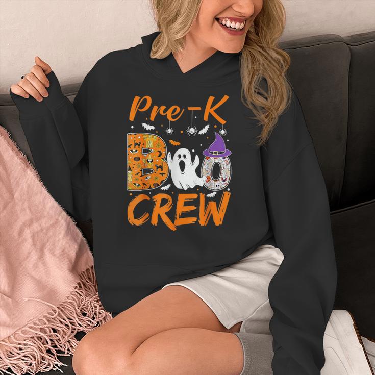 Pre K Boo Crew Teacher Student Halloween Pre Kindergarten Women's Hoodie, funny design
