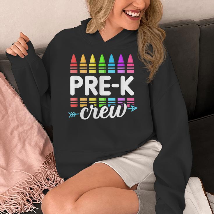 Pre-K Crew Teacher Team Squad Hello Back School Graduation Women's Hoodie, funny design Pre-K Crew Teacher Team Squad Hello Back School Graduation Women's Hoodie, funny design