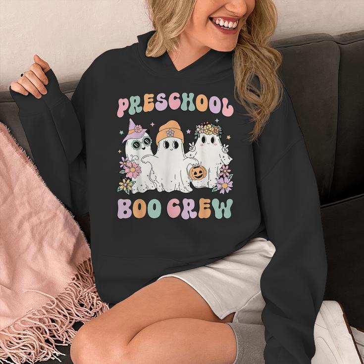Preschool Boo Crew Groovy Halloween Floral Ghost Teacher Men Women Kids Women's Hoodie, Groovy Teacher Gifts, funny design Preschool Boo Crew Groovy Halloween Floral Ghost Teacher Men Women Kids Women's Hoodie, Groovy Teacher Gifts, funny design