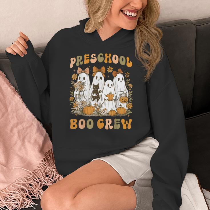 Preschool Boo Crew Halloween Teacher Ghost Costume Matching Women's Hoodie, funny design Preschool Boo Crew Halloween Teacher Ghost Costume Matching Women's Hoodie, funny design