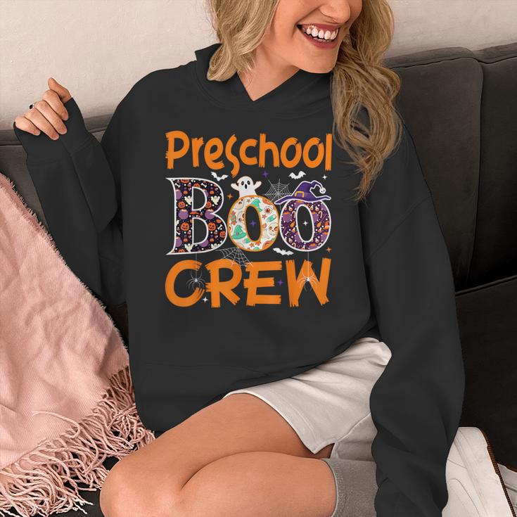 Preschool Boo Crew Preschool Halloween Teacher Women's Hoodie, funny design