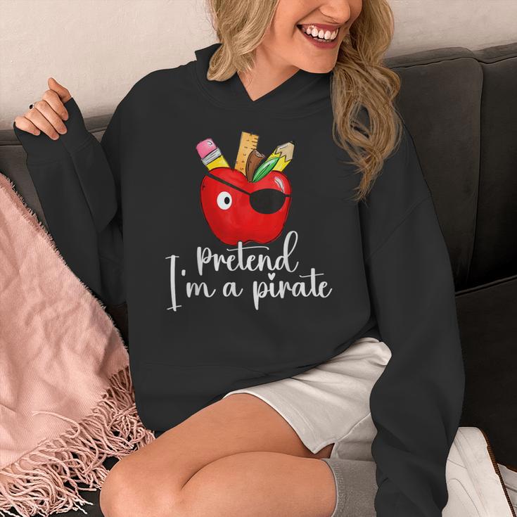 Pretend I'm A Pirate Teacher Apple Talk Like A Pirate Day Men Women Kids Women's Hoodie, funny design Pretend I'm A Pirate Teacher Apple Talk Like A Pirate Day Men Women Kids Women's Hoodie, funny design