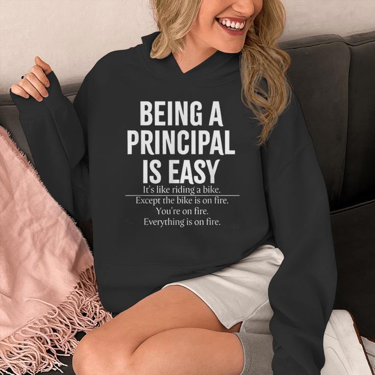 Being A Principal Is Easy School Principal Teacher Life Women's Hoodie, funny design Being A Principal Is Easy School Principal Teacher Life Women's Hoodie, funny design