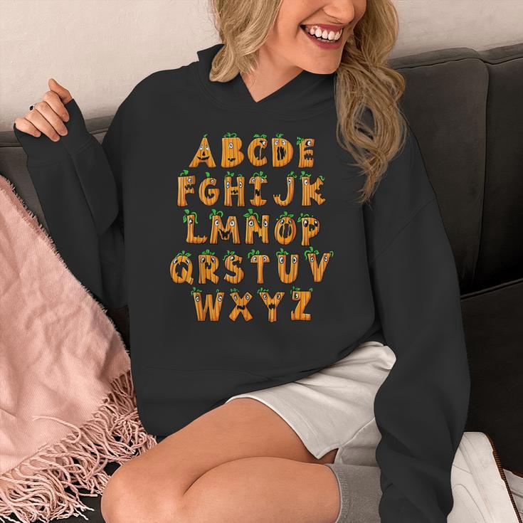 Pumpkin ABC Halloween Alphabet Costume School Teacher Kids Women's Hoodie, funny design