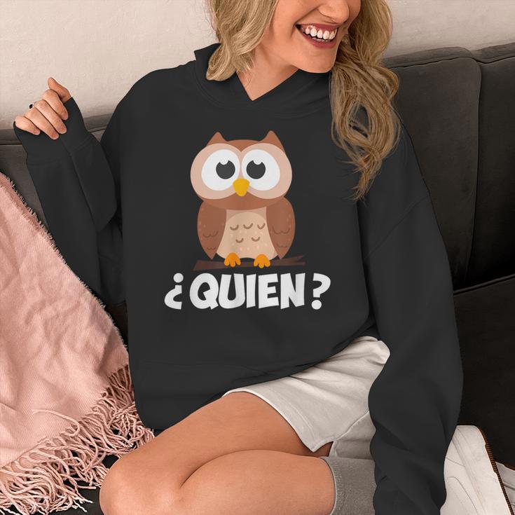 Quien Who Owl Spanish Teacher Women's Hoodie, funny design Quien Who Owl Spanish Teacher Women's Hoodie, funny design