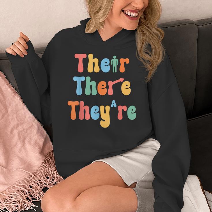 There Their They'Re English Class Grammar Joke Teacher Women's Hoodie, English Teacher Gifts, funny design There Their They'Re English Class Grammar Joke Teacher Women's Hoodie, English Teacher Gifts, funny design
