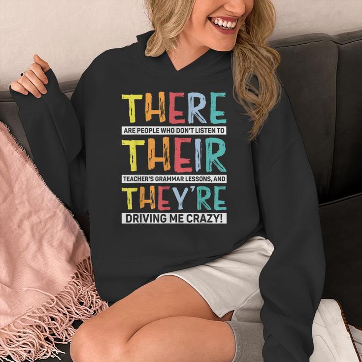 There Their They’Re Grammar Joke For English Teacher Student Women's Hoodie, English Teacher Gifts, funny design There Their They’Re Grammar Joke For English Teacher Student Women's Hoodie, English Teacher Gifts, funny design