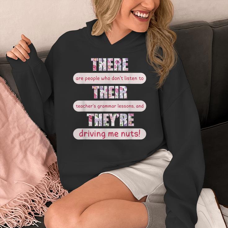 There Their They'Re Teacher English Grammar Police Women's Hoodie, English Teacher Gifts, funny design There Their They'Re Teacher English Grammar Police Women's Hoodie, English Teacher Gifts, funny design