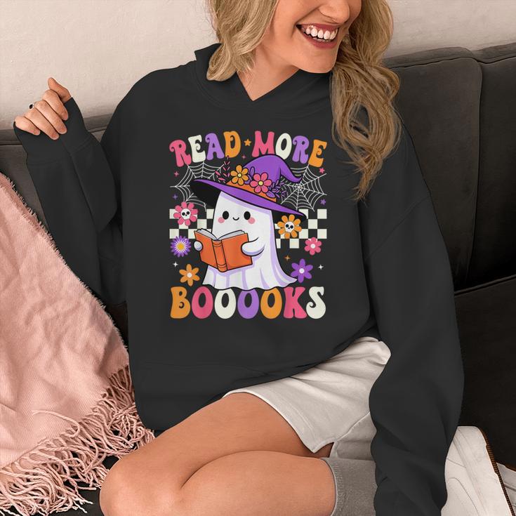 Read More Books Ghost Reading Book Teacher Halloween Women's Hoodie, funny design
