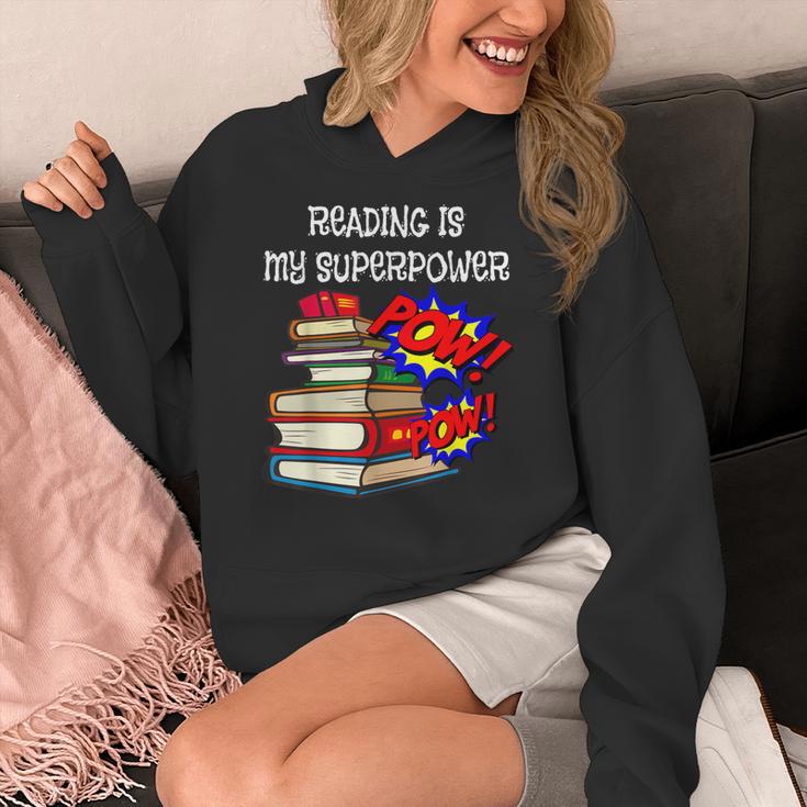 Reading Is My Super Power Superhero Best English Teacher Women's Hoodie, Super Teacher Gifts, English Teacher Gifts, funny design