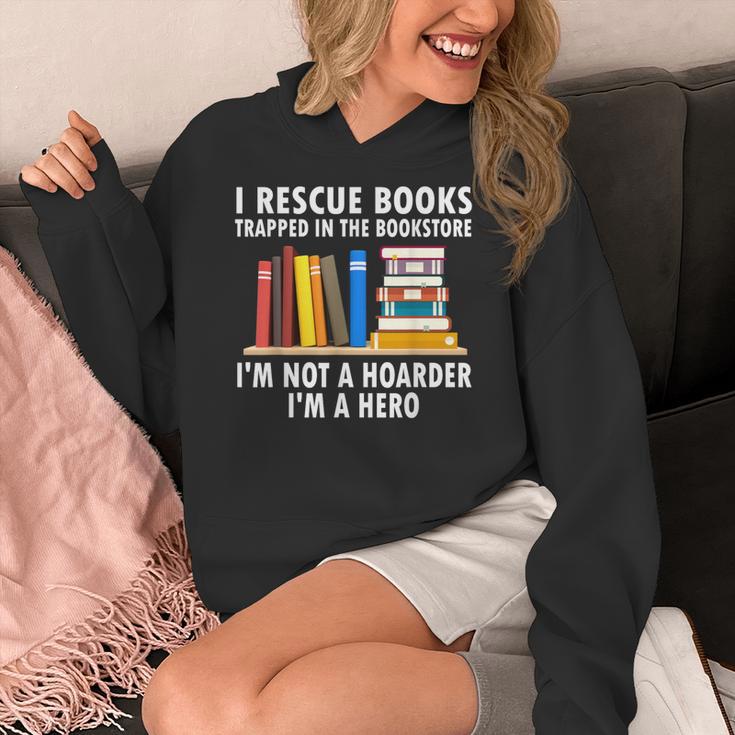I Rescue Books Trapped In The Bookstore Book Teacher For Men Women Women's Hoodie, funny design
