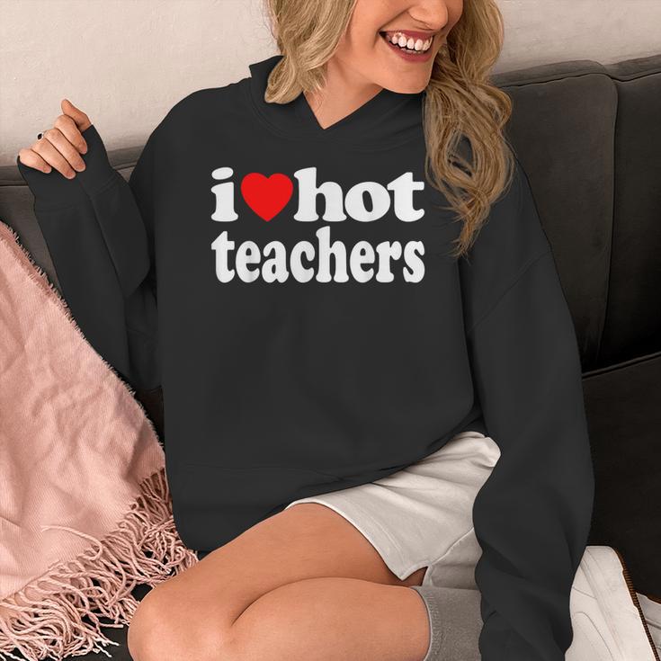 Retro I Love Hot Teachers Vintage I Heart Hot Teacher Men Women Girls Kids Women's Hoodie, funny design