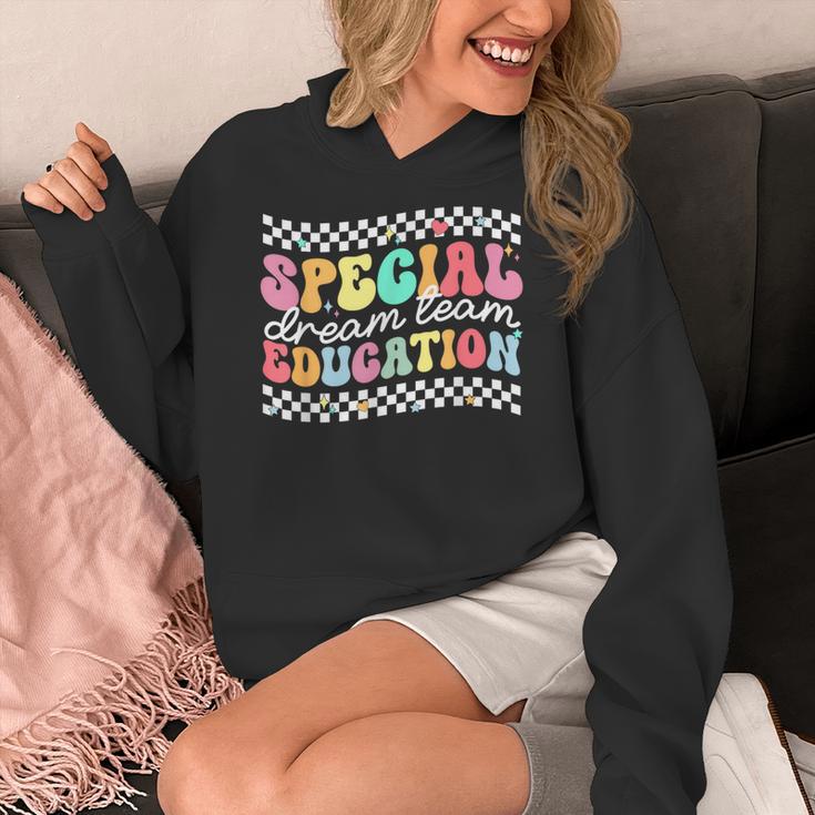 Retro Special Education Squad Groovy Dream Team SPED Teacher Women's Hoodie, Groovy Teacher Gifts, funny design Retro Special Education Squad Groovy Dream Team SPED Teacher Women's Hoodie, Groovy Teacher Gifts, funny design
