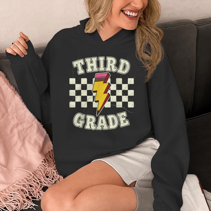 Retro Third Grade Teacher Lightning Bolt Pencil Teacher Kids Women's Hoodie, funny design Retro Third Grade Teacher Lightning Bolt Pencil Teacher Kids Women's Hoodie, funny design