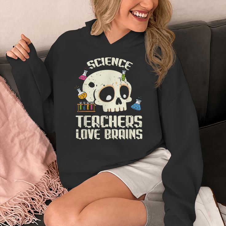 Science Teachers Love Brains Teachers Halloween Women's Hoodie, Science Teacher Gifts, funny design