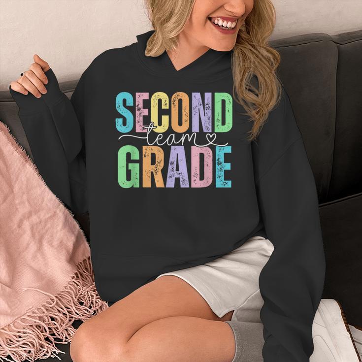 Second Grade Team Heart Teacher Student Back To School Girls Women's Hoodie, funny design Second Grade Team Heart Teacher Student Back To School Girls Women's Hoodie, funny design