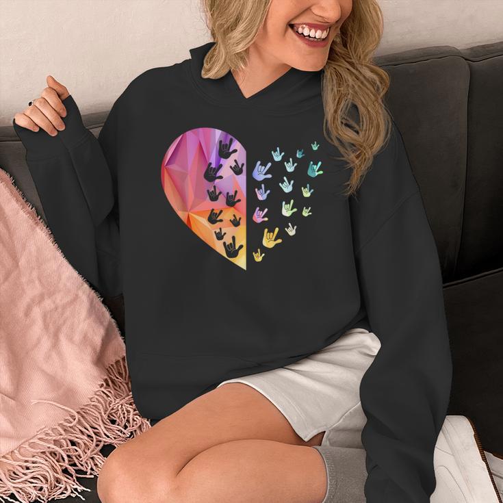 Sign Language Heart ASL For Deaf Teacher Women's Hoodie, funny design Sign Language Heart ASL For Deaf Teacher Women's Hoodie, funny design