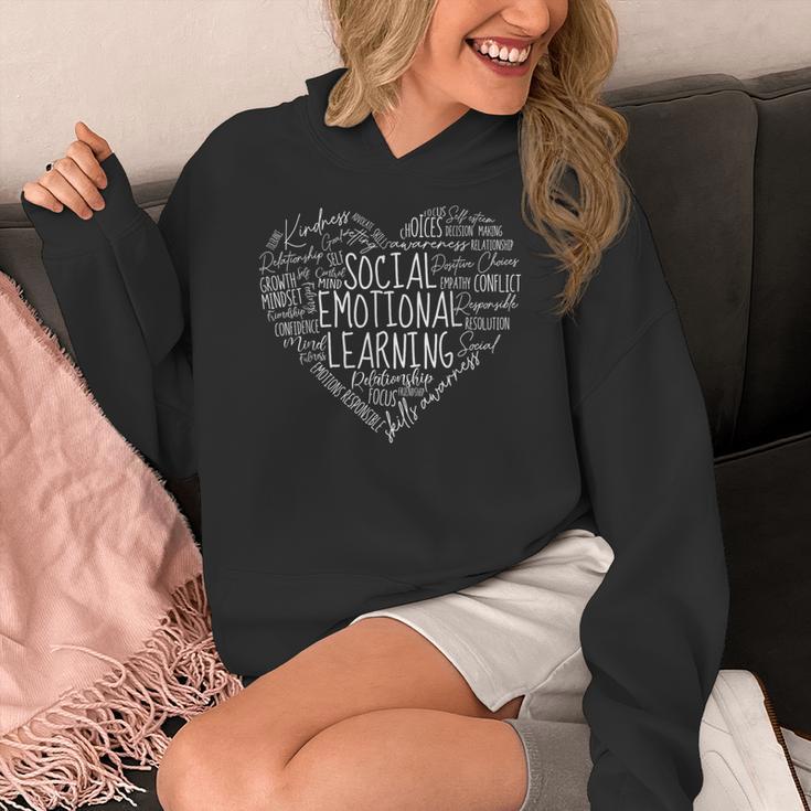 Social Emotional Learning Heart Counselor Teacher SEL Kind Women's Hoodie, funny design Social Emotional Learning Heart Counselor Teacher SEL Kind Women's Hoodie, funny design