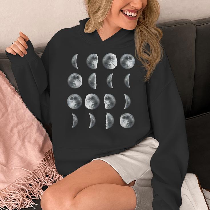 Space Science Student Teacher Leonard Moon Phases Men Women Kids Women's Hoodie, Science Teacher Gifts, funny design