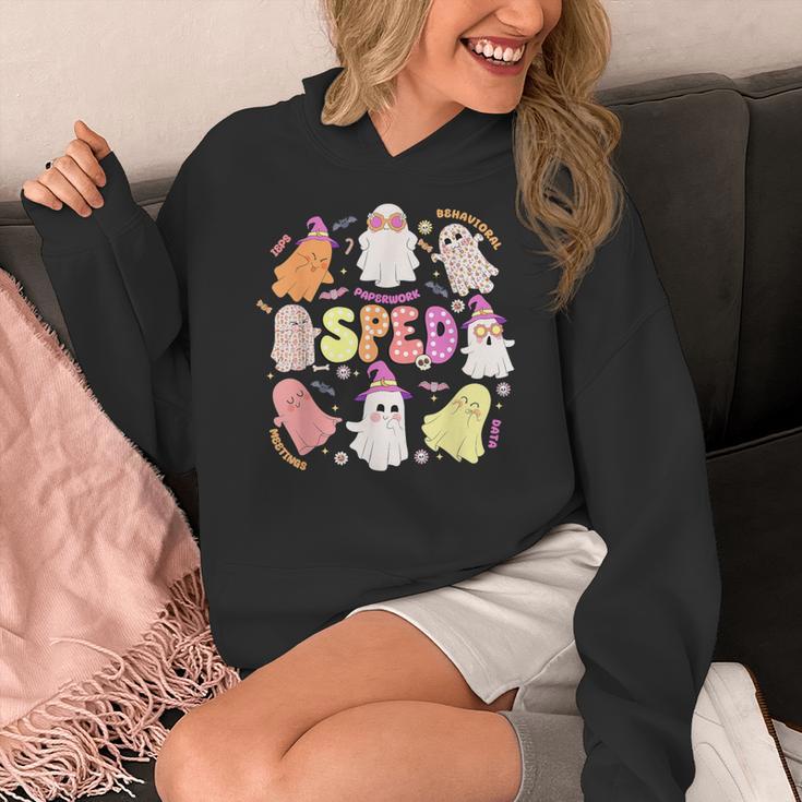 SPED Teacher Halloween Spooky Special Education Team Men Women Kids Women's Hoodie, funny design