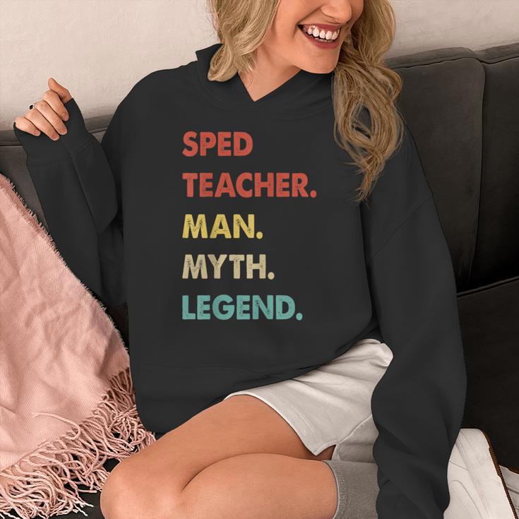 Sped Teacher Man Myth Legend Women's Hoodie, funny design