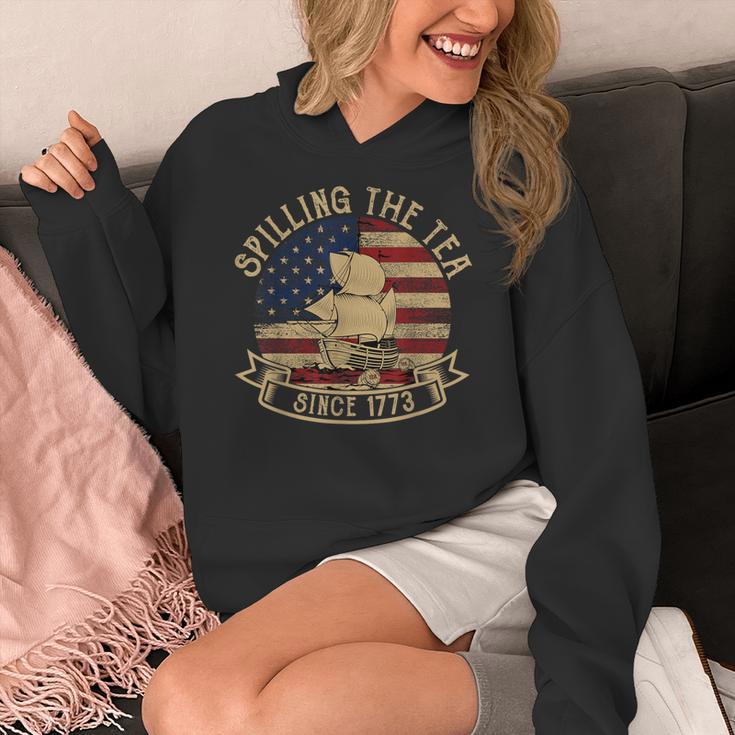 Spilling The Tea Since 1773 American History Teacher Vintage Women's Hoodie, History Teacher Gifts, funny design