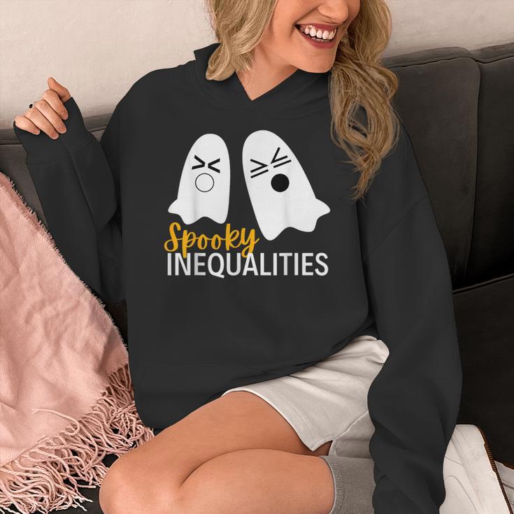 Spooky Ghost Inequalities Halloween Math Teacher Women's Hoodie, funny design Spooky Ghost Inequalities Halloween Math Teacher Women's Hoodie, funny design