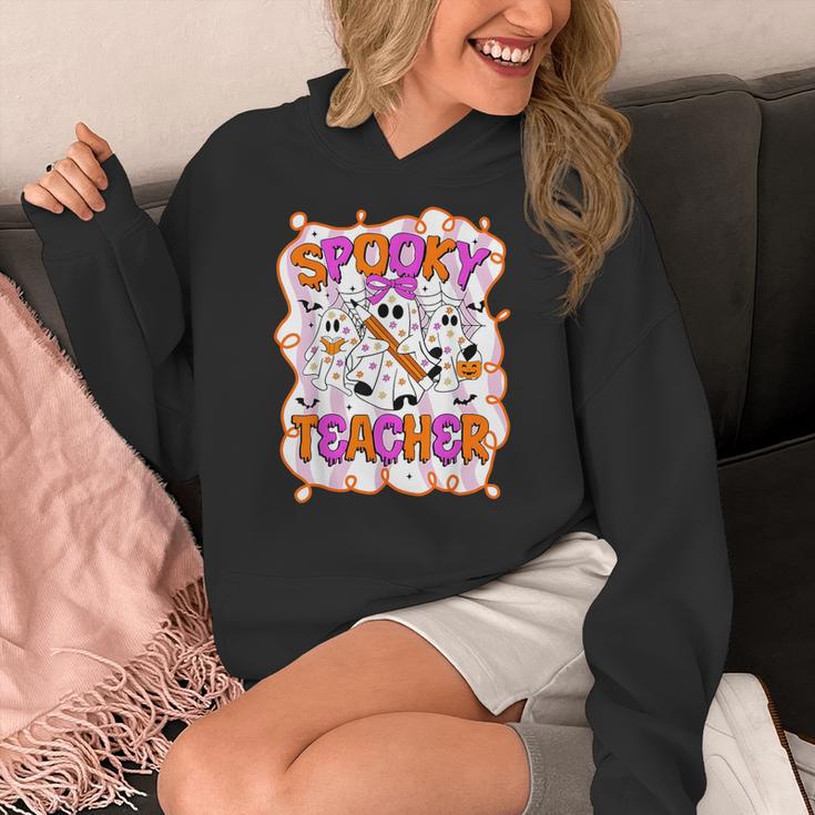 Spooky Teacher Ghost Pencil Teacher Halloween Teacher Women's Hoodie, funny design