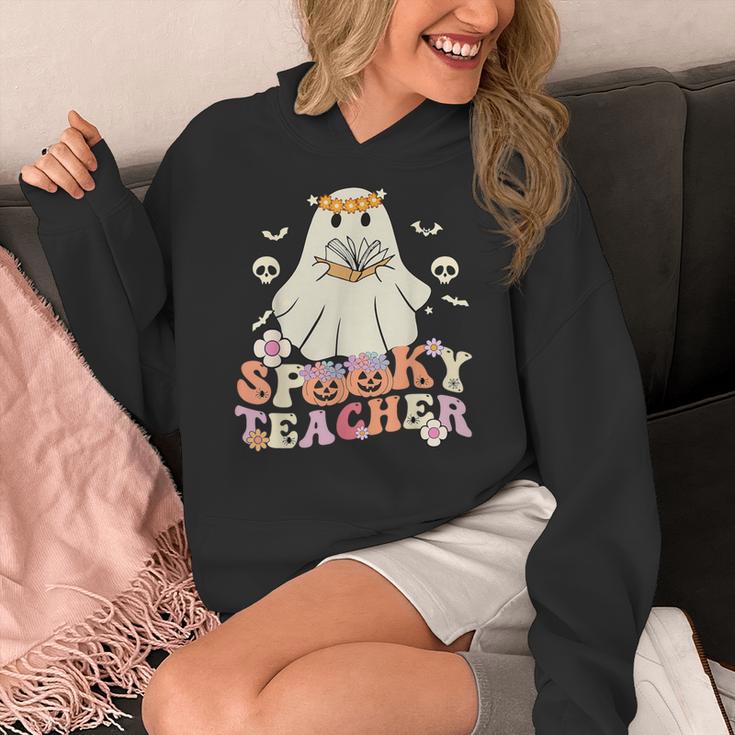 Spooky Teacher Groovy Retro Ghost Teacher Halloween 2023 For Men Women Kids Women's Hoodie, Groovy Teacher Gifts, funny design Spooky Teacher Groovy Retro Ghost Teacher Halloween 2023 For Men Women Kids Women's Hoodie, Groovy Teacher Gifts, funny design