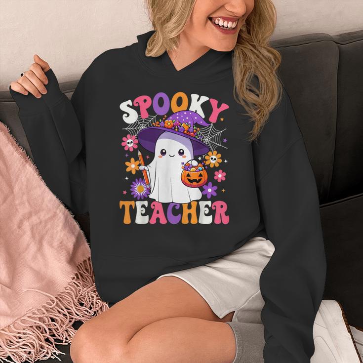 Spooky Teacher Halloween Cute Halloween Teacher Ghost Women's Hoodie, funny design
