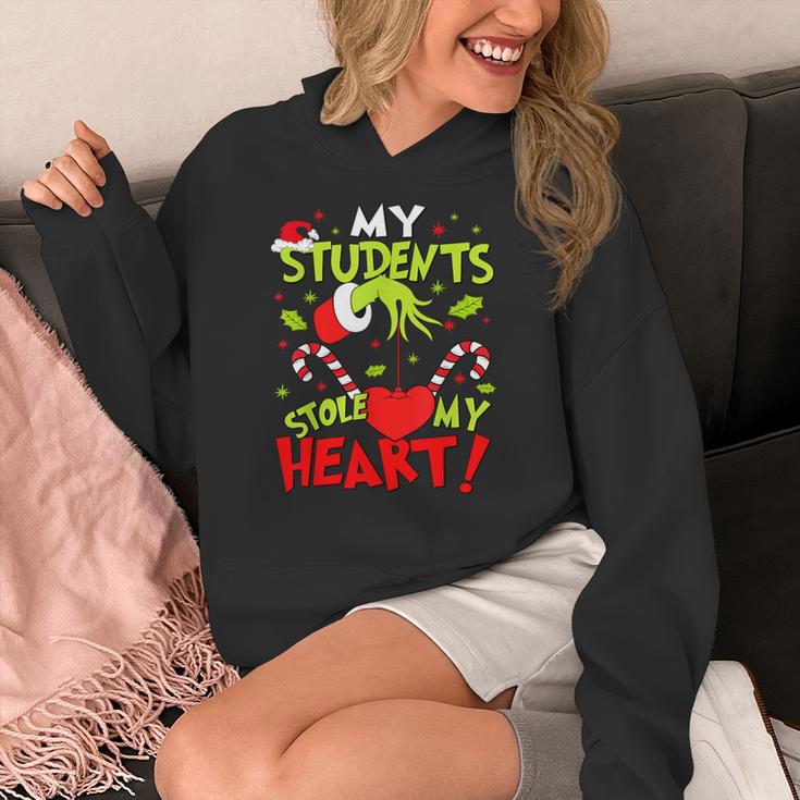 My Students Stole My Heart Teacher Holiday Merry Christmas Women's Hoodie, funny design My Students Stole My Heart Teacher Holiday Merry Christmas Women's Hoodie, funny design