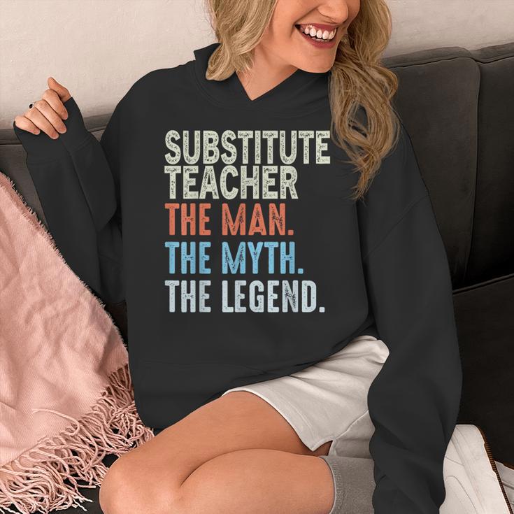 Substitute Teacher Man The Myth The Legend Appreciation Day Women's Hoodie, funny design Substitute Teacher Man The Myth The Legend Appreciation Day Women's Hoodie, funny design