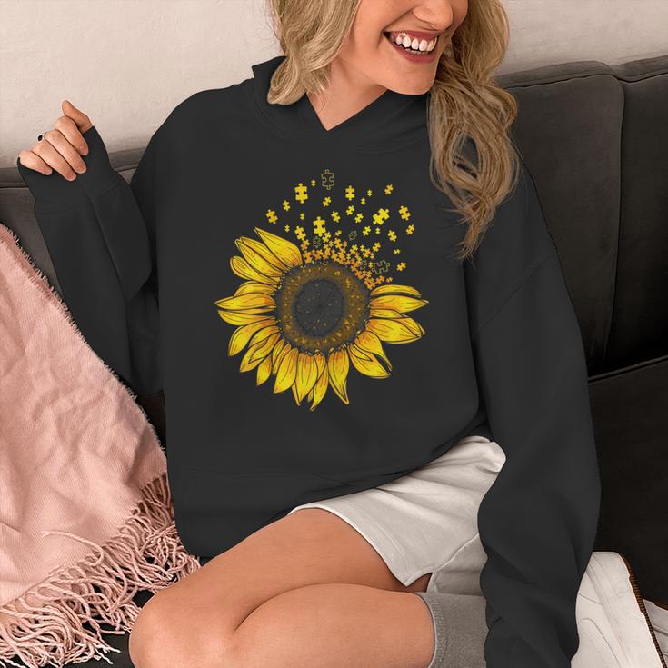 Sunflower Puzzle Pieces Autism Awareness For Mom Teacher For Women Women's Hoodie, Couple Gifts, funny design Sunflower Puzzle Pieces Autism Awareness For Mom Teacher For Women Women's Hoodie, Couple Gifts, funny design