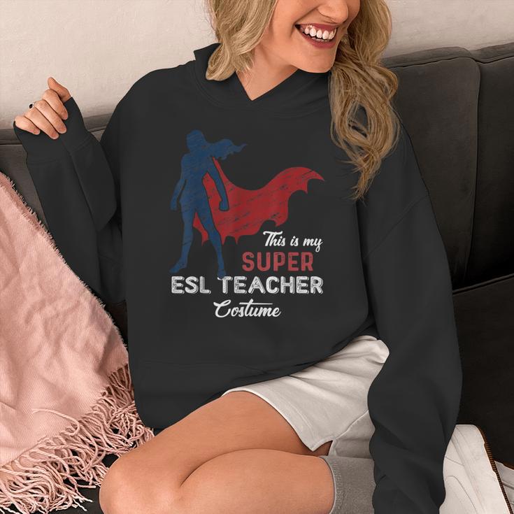 This Is My Super ESL Teacher Costume Lazy Halloween Women's Hoodie, Esl Teacher Gifts, Super Teacher Gifts, funny design This Is My Super ESL Teacher Costume Lazy Halloween Women's Hoodie, Esl Teacher Gifts, Super Teacher Gifts, funny design