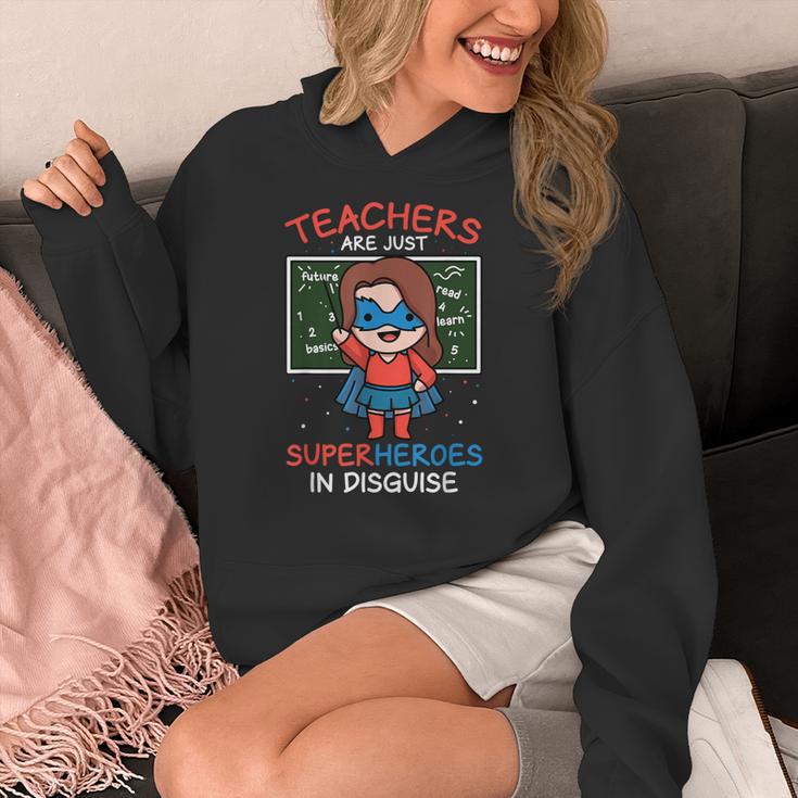Super Hero Teacher Superheroes In Disguise Women's Hoodie, Super Teacher Gifts, funny design