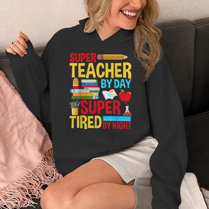 Super Teacher By Day Super Tired By Night Superhero Teacher Women's Hoodie, Super Teacher Gifts, funny design Super Teacher By Day Super Tired By Night Superhero Teacher Women's Hoodie, Super Teacher Gifts, funny design
