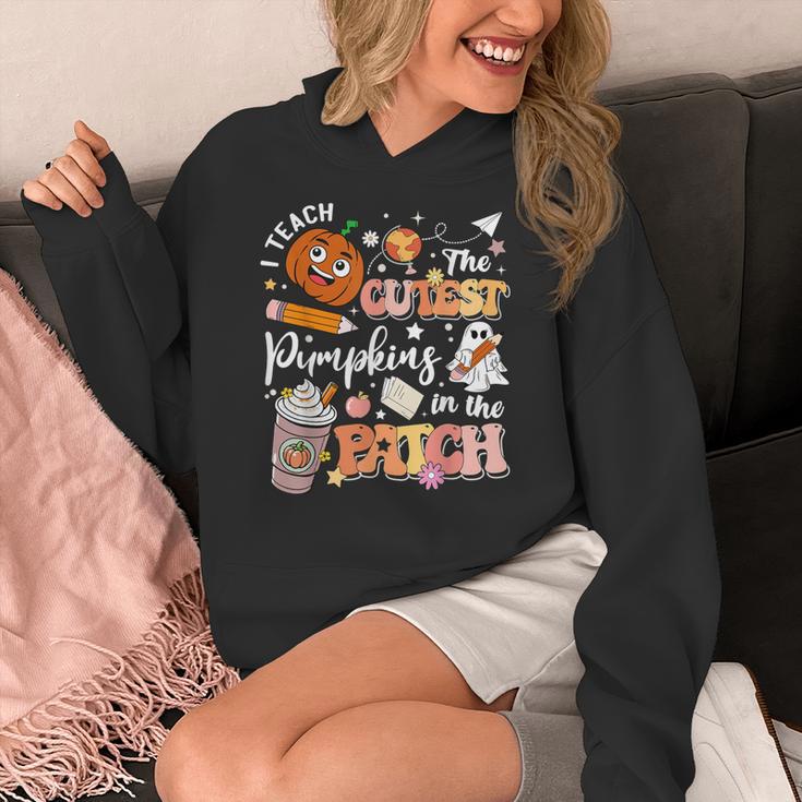I Teach The Cutest Pumpkins In The Patch Halloween Teacher Women's Hoodie, funny design I Teach The Cutest Pumpkins In The Patch Halloween Teacher Women's Hoodie, funny design