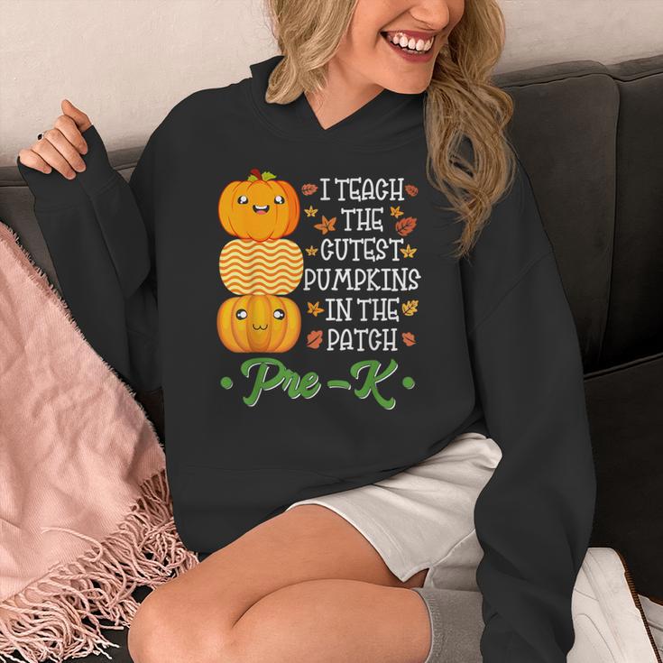 I Teach Cutest Pumpkins In Patch Thanksgiving Teacher Pre-K For Men Women Women's Hoodie, funny design