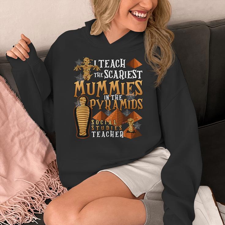 Teach The Scariest Mummies Halloween Social Studies Teacher Men Women Women's Hoodie, funny design Teach The Scariest Mummies Halloween Social Studies Teacher Men Women Women's Hoodie, funny design