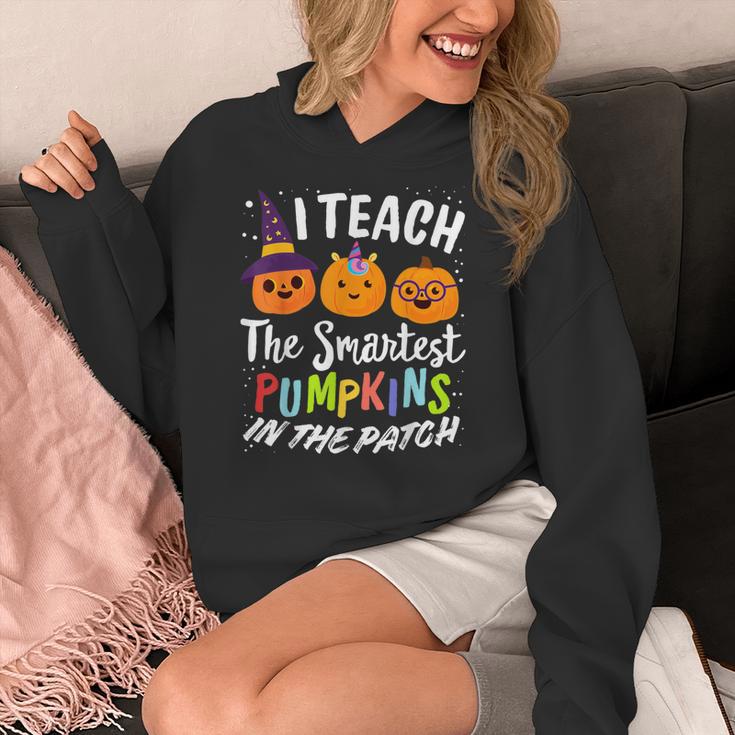I Teach The Smartest Pumpkins The Patch Teacher Fall Season For Men Women Kids Women's Hoodie, funny design