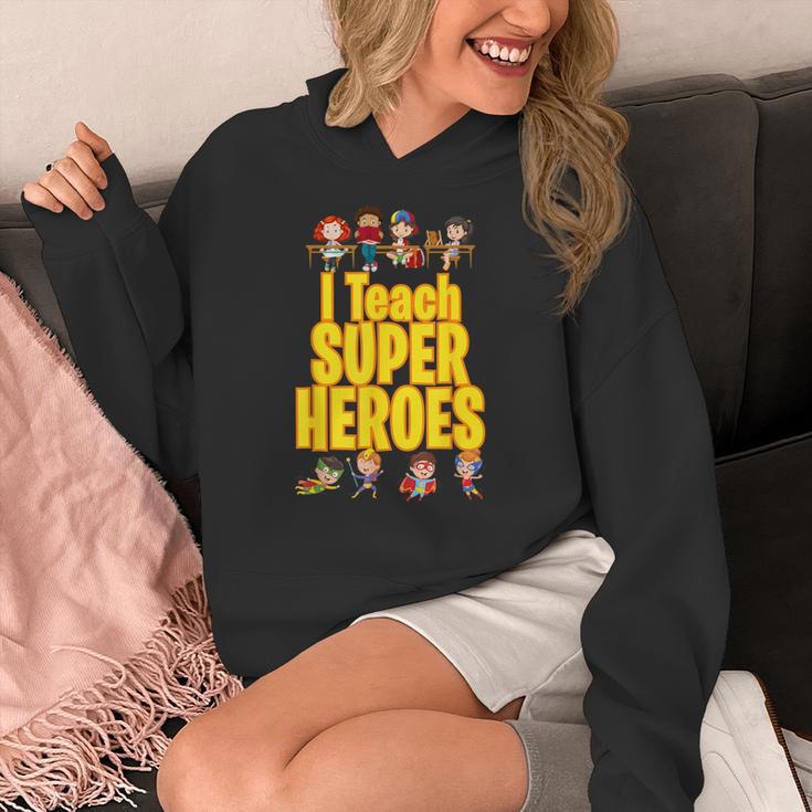 I Teach Super Heroes Comic Book Hero Teacher School Women's Hoodie, Super Teacher Gifts, funny design I Teach Super Heroes Comic Book Hero Teacher School Women's Hoodie, Super Teacher Gifts, funny design