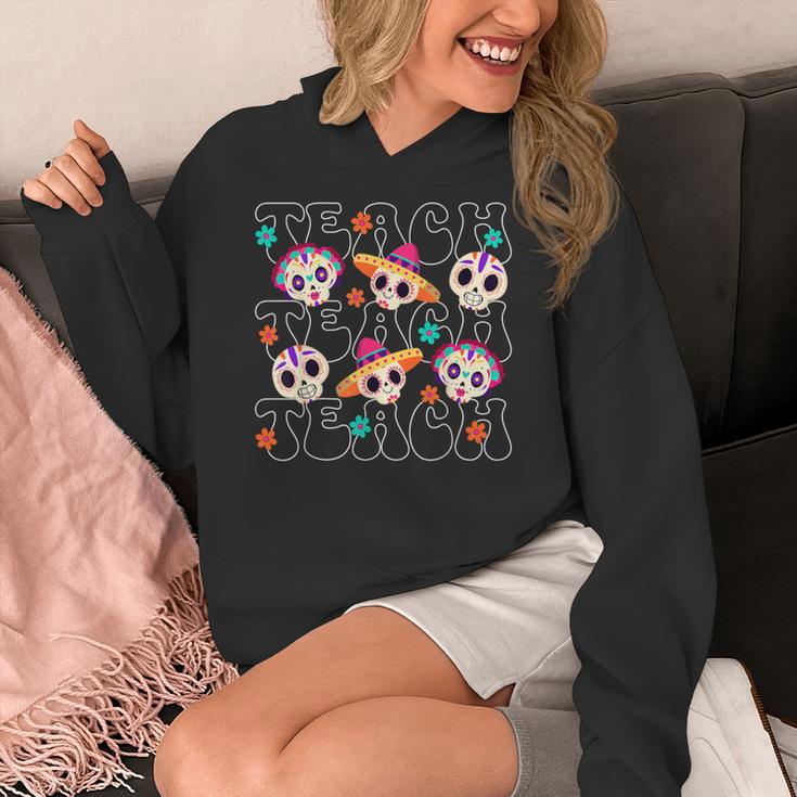 Teach Teacher Dia De Los Muertos Day Of The Dead Sugar Skull Women's Hoodie, funny design Teach Teacher Dia De Los Muertos Day Of The Dead Sugar Skull Women's Hoodie, funny design