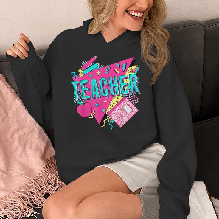 Teacher 90s Retro Colorful Teacher Of The 90s Back To School Women's Hoodie, 90s Teacher Gifts, funny design Teacher 90s Retro Colorful Teacher Of The 90s Back To School Women's Hoodie, 90s Teacher Gifts, funny design