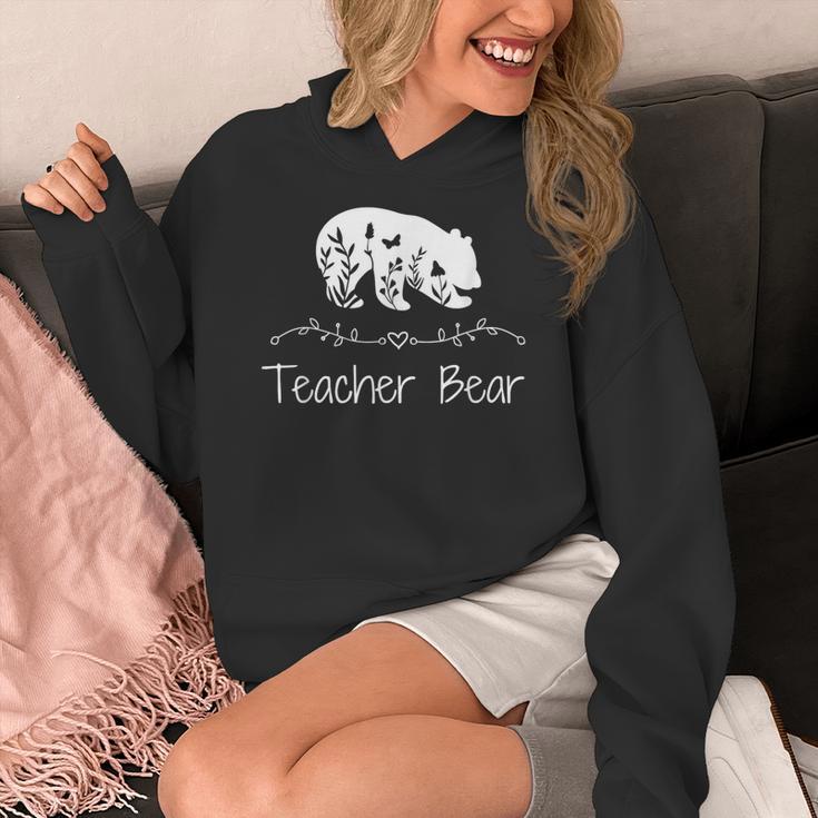 Teacher Bear For Educators Teacher Appreciation Women's Hoodie, funny design