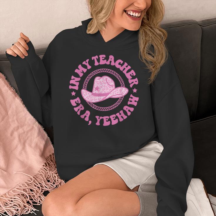 In My Teacher Era Yeehaw Pink Teacher Western Cowgirl Women's Hoodie, funny design In My Teacher Era Yeehaw Pink Teacher Western Cowgirl Women's Hoodie, funny design