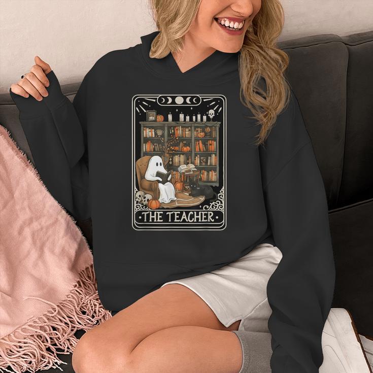 The Teacher Ghost Book Reading Books Lover Halloween Women's Hoodie, funny design