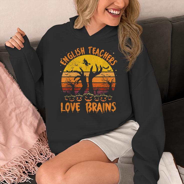 Teacher Halloween All English Teachers Love Brains Women's Hoodie, English Teacher Gifts, funny design Teacher Halloween All English Teachers Love Brains Women's Hoodie, English Teacher Gifts, funny design